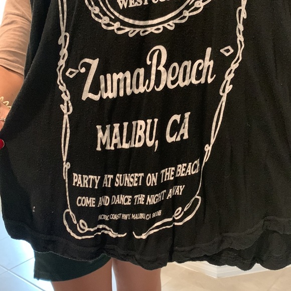 brandy melville “vintage” jack daniels style - zuma beach black tank - Picture 3 of 5